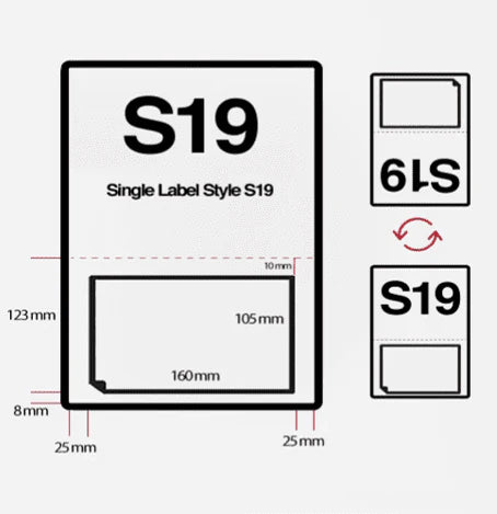 Integrated Labels S19 160x105mm (x1000)